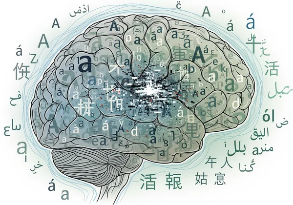 Abstract brain processing language with dyslexia