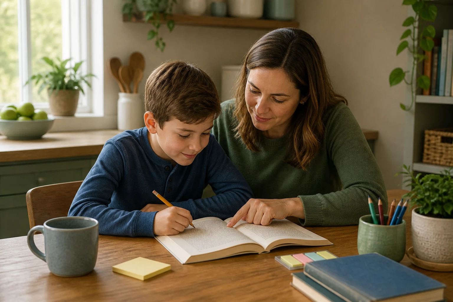 Parent reading with child